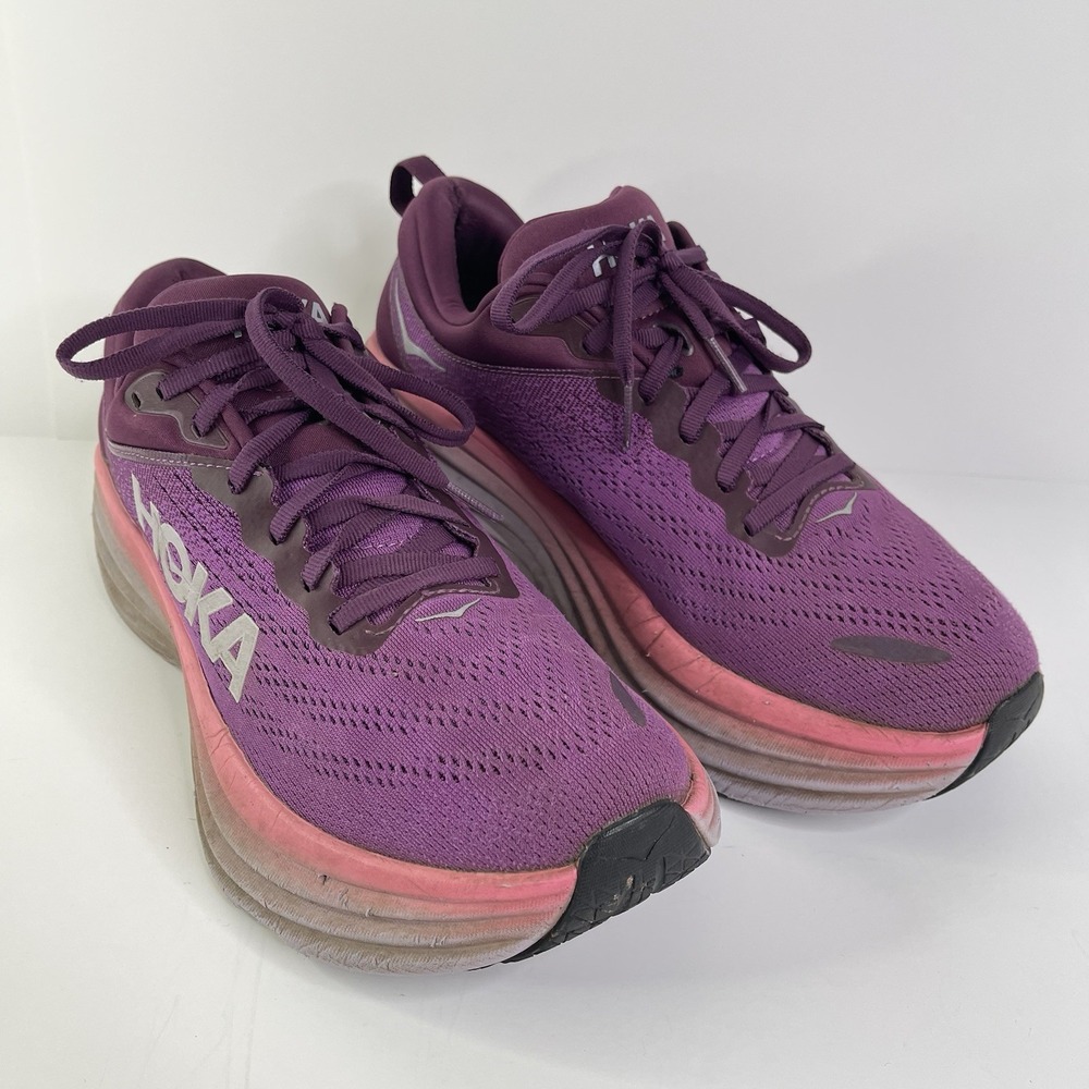 Hoka One Bondi 8 Women Size 10B 1127952- BGWN Beautyberry Grape Wine Shoes
